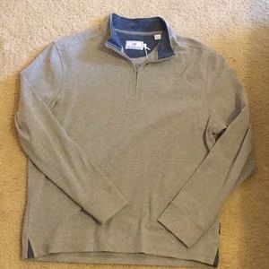 Southern Tide half zip. Gray. New